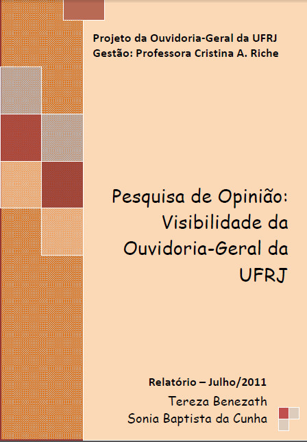Pesquisa de Opinião: Visibilidade da Ouvidoria-Geral da UFRJ